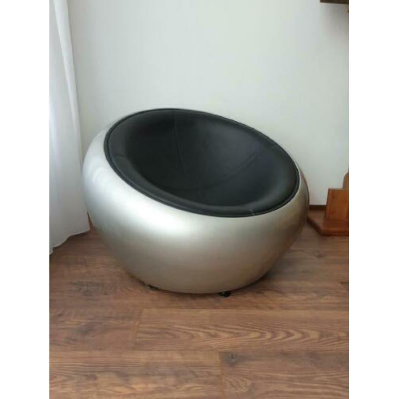 Egg Pod Ball Chair  Draagstoel, retro, muisgrijs met zwart