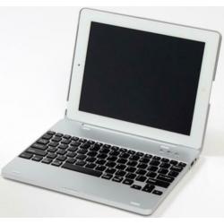 Toetsenbord - Notebookcase voor Apple iPad 2 - 3 - 4, zilver