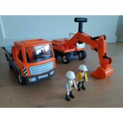 Playmobil vrachtwagen en kraan