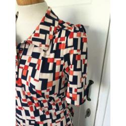 King Louie jurk M * polo dress * retro print * vintage 50’s