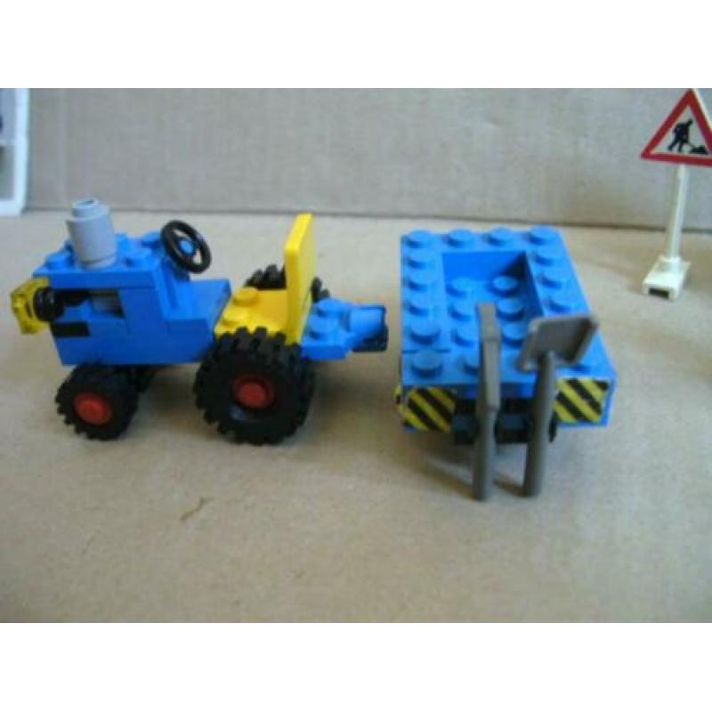 Lego set 6647 tractor met kar verkeersbord boom, met boekje