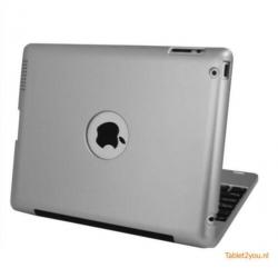 Toetsenbord - Notebookcase voor Apple iPad 2 - 3 - 4, zilver