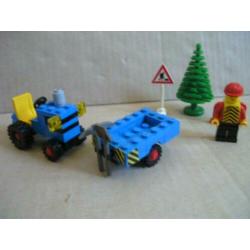 Lego set 6647 tractor met kar verkeersbord boom, met boekje