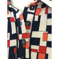 King Louie jurk M * polo dress * retro print * vintage 50’s