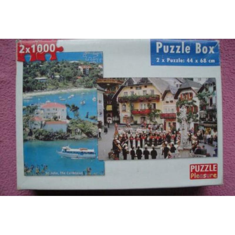 PLEASURE PUZZLE BOX 2 x 1.000 stukjes voor 2.50euro