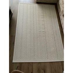 Tapijt vloerkleed taupe kleur 154x230 cm