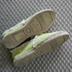 Gaimo Spaanse espadrilles tweed boucle geel wit 38