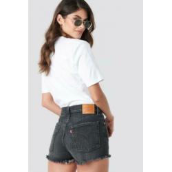 Nieuwe zwarte High Rise LEVI'S 501 Jeans Short maat 30