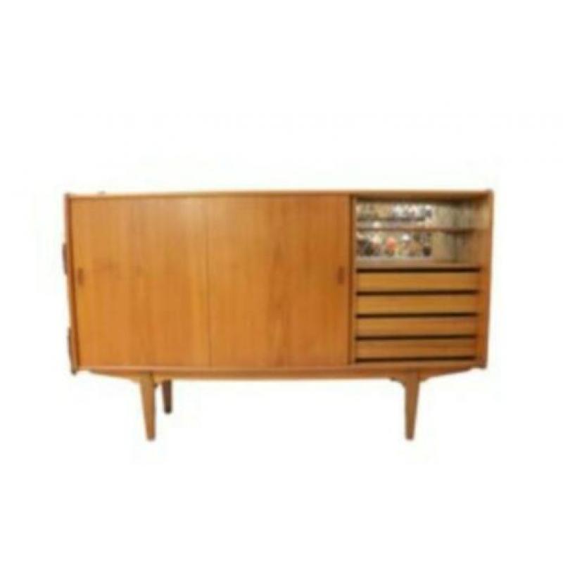 vintage deens design highboard midboard kast dressoir