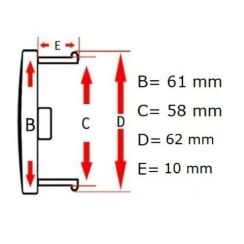 Audi naafdoppen naafkappen zwart 61mm 4M0601170 8W0601170