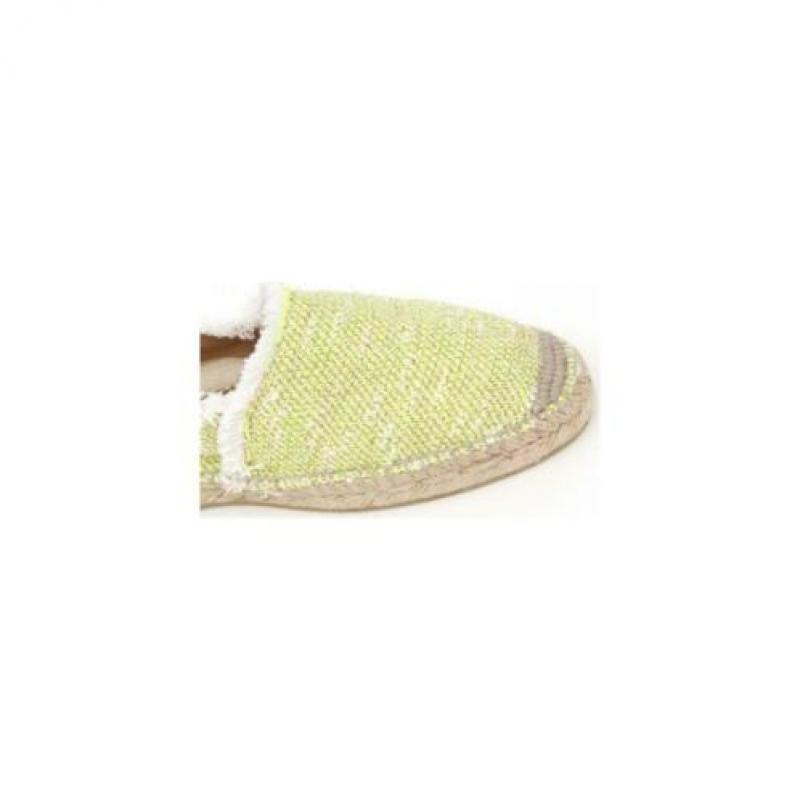 Gaimo Spaanse espadrilles tweed boucle geel wit 38