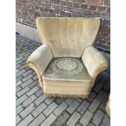 Gratis | oker gele velours fauteuils