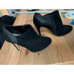 Enkellaarsjes / Pumps | Dune London | leer + suede | maat 39