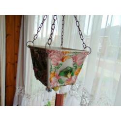 Plafond hanger met engel, bloempot en bloemen, jaren 60/70