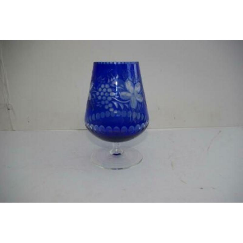 Kristal cobalt blauwe vaas