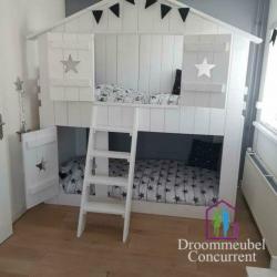 Bedhuisje Boomhutbed Steigerhout Kinderbed Superstar