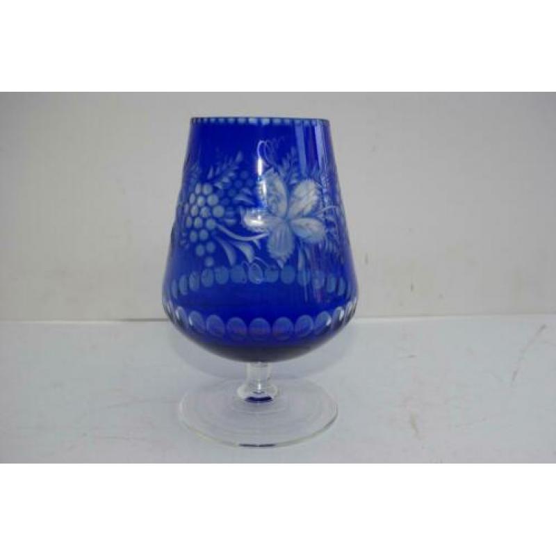 Kristal cobalt blauwe vaas