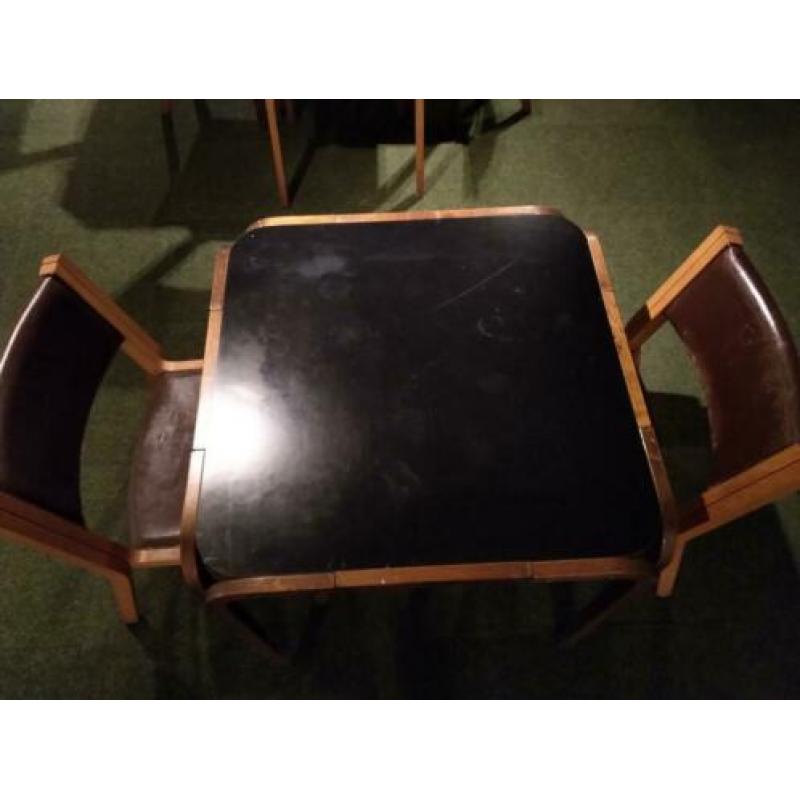 vintage retro Danish design mid century tafels stoelen