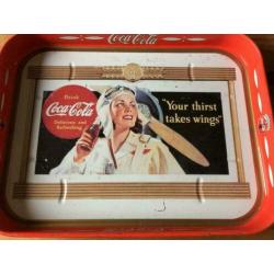 vintage dienblad Coca Cola 4,50 "Your thirst takes wings""