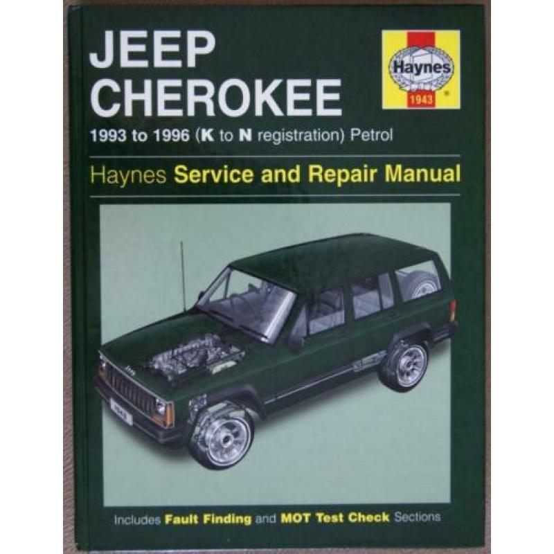 Jeep Cherokee 1993 - 1996 met harde kaft / Gratis verzenden