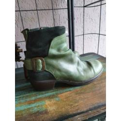 Groene Fly London schoenen/korte laarsjes