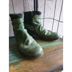 Groene Fly London schoenen/korte laarsjes