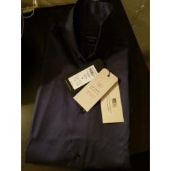 Overhemd Selected slimfit navy maat M NIEUW