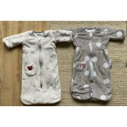 2x - Puckababy newborn - slaapzak - teddy - 0t/m 6 mnd