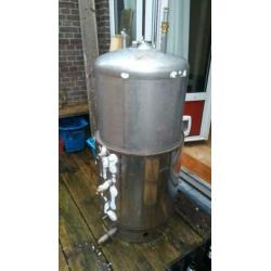 200 liter RVS boiler / buffer vat. 2 spiralen