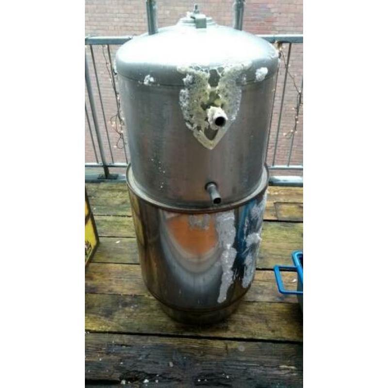 200 liter RVS boiler / buffer vat. 2 spiralen