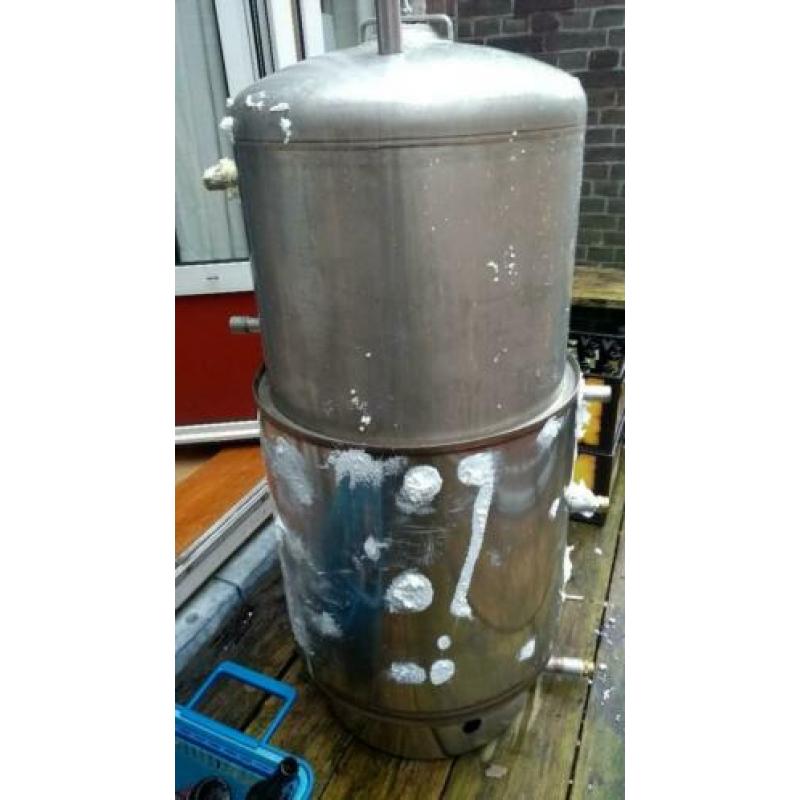 200 liter RVS boiler / buffer vat. 2 spiralen