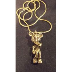 VINTAGE HALSKETTING met MICKEY MOUSE HANGER