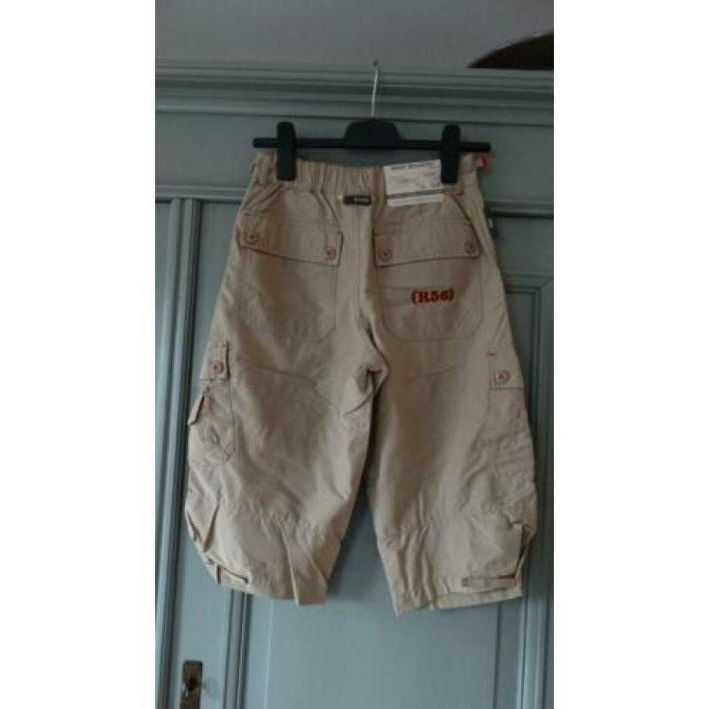 NIEUW Rags zandkleurige 3/4 broek, maat 146