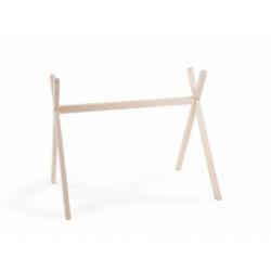 Houten babygym standaard + vilten jungle dieren speelgoed