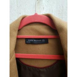 ZARA camel coat winterjas wol maat S 36 EGF