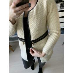 Vest beige zwart