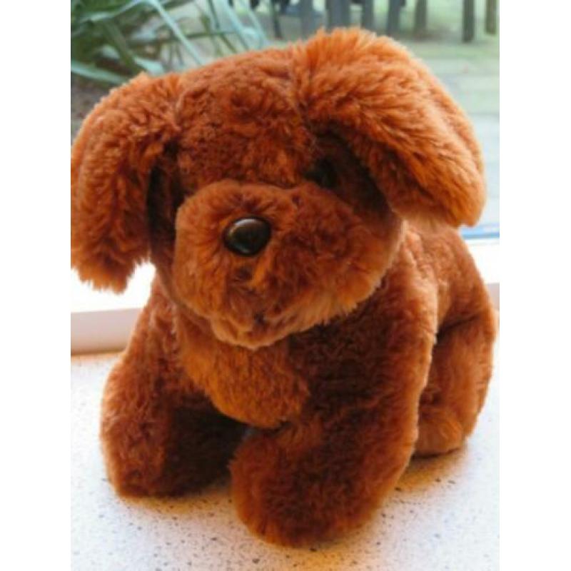 Hond merk Ostoy glanzend bruin velours meet ca 28 cm breed