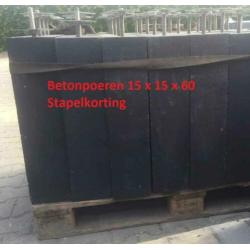 Betonpoer voor Blokhutten/schermen/veranda's 20x20/15x15