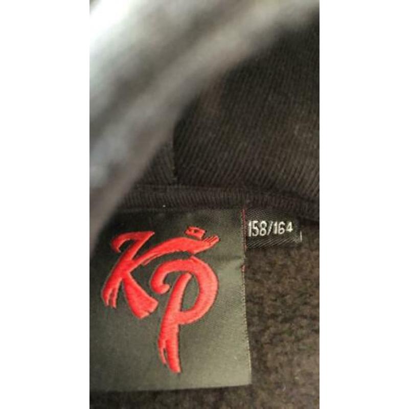 Knolpower hoodie, trui met capuchon zwart, rood maat 158/164