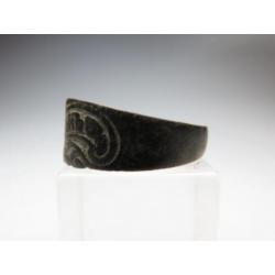 Late Medieval bronze ring decorated with cyrillic writing