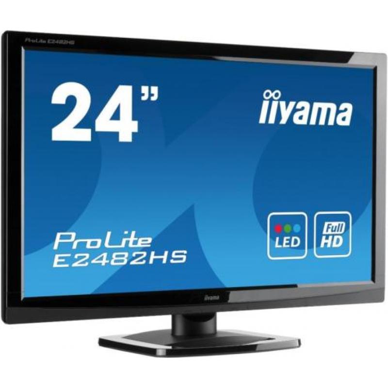 Hele mooie Led LCD iiyama prolite e2482hs + HDMI 24inch