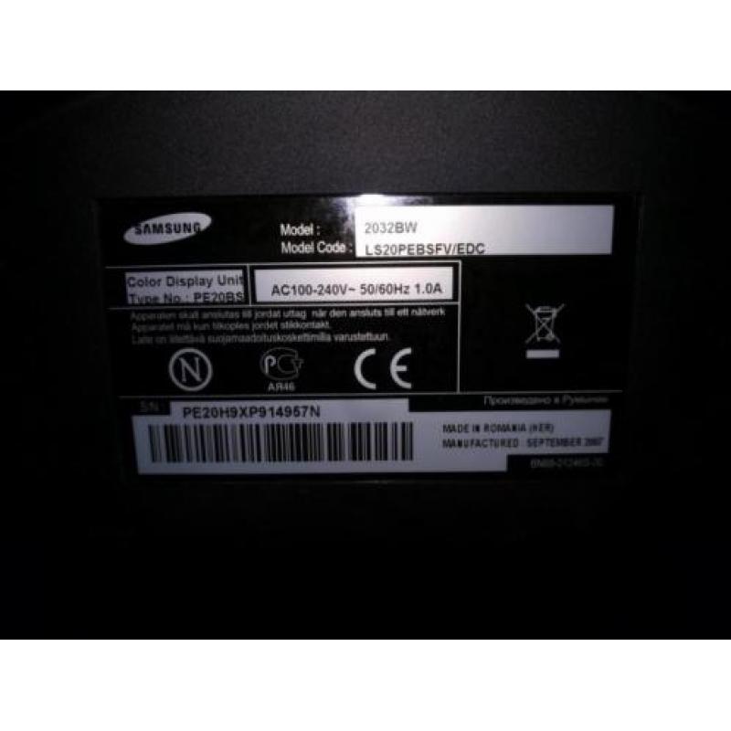 Samsung 20" dvi wxga monitor