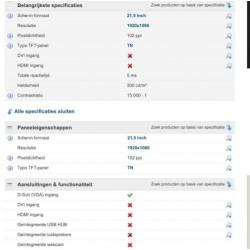 Monitor Samsung Syncmaster 2243SN zwart 21,5 inch