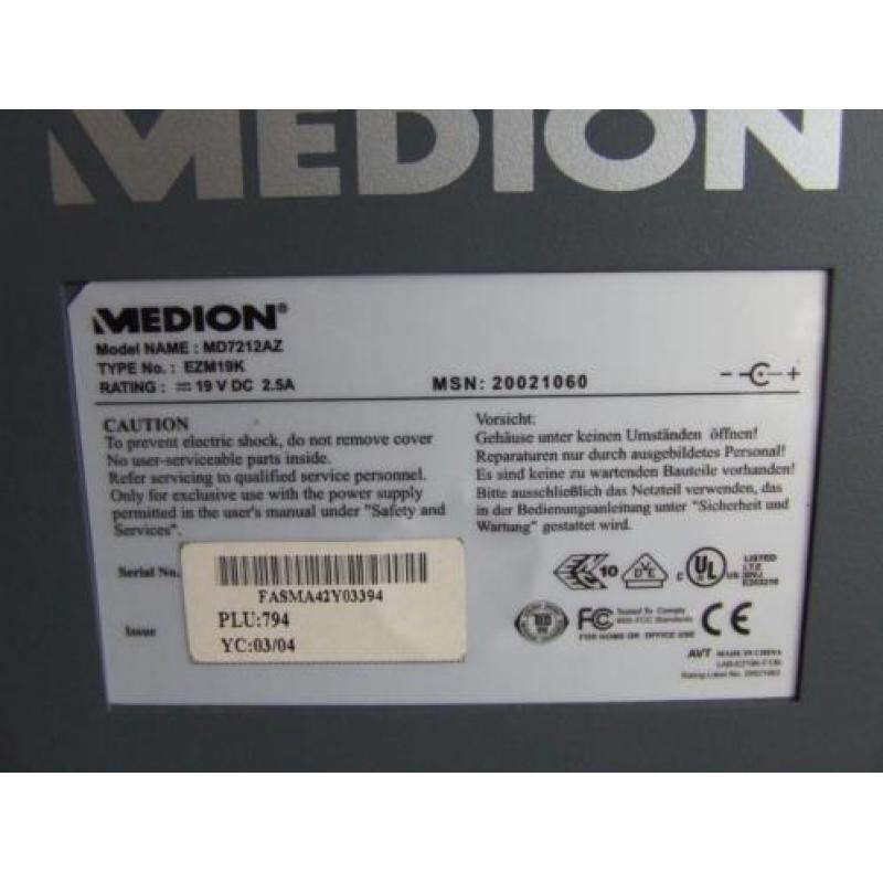 MEDION MD7212AZ LCD monitor, 19"/48 cm., in z.g.st.