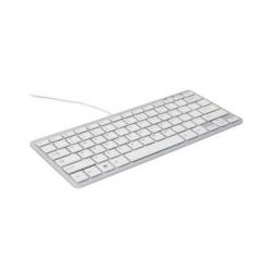 R-go compact toetsenbord, qwerty (uk), wit, bedraad