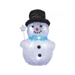 LED-acryl figuur sneeuwpop met toverstaf