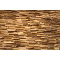 3D WOOD - houtstrips - wandbekleding - teakhout wandpanelen