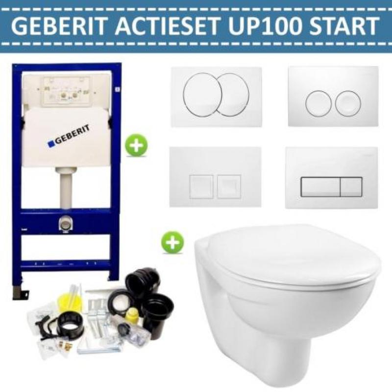 Aktieset Geberit UP100 Toiletset Start wandcloset met Del...