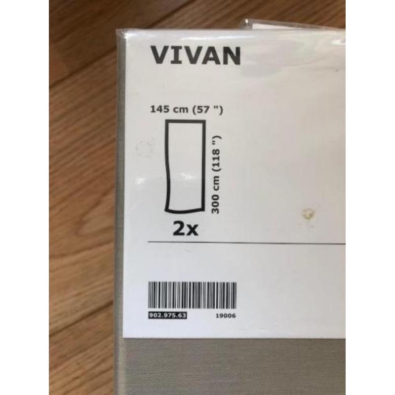 Ikea Vivan vitrage gordijnen, beige, 8 stuks