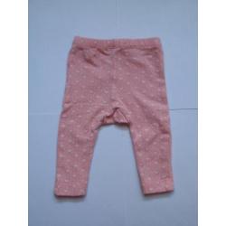 Noppies Roze Broekje Broek Legging Stipjes Wit maat 50 48 56